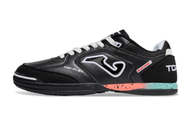 Joma Top Flex IC Indoor & Futsal Soccer Shoes - White/Black/Yellow