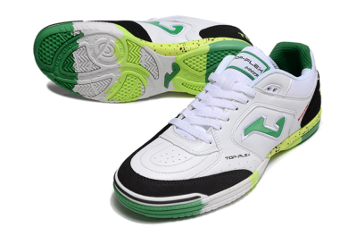 Joma Top Flex IC Indoor & Futsal Soccer Shoes - White/Yellow/Black