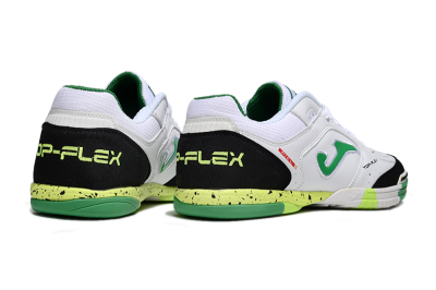 Joma Top Flex IC Indoor & Futsal Soccer Shoes - White/Yellow/Black