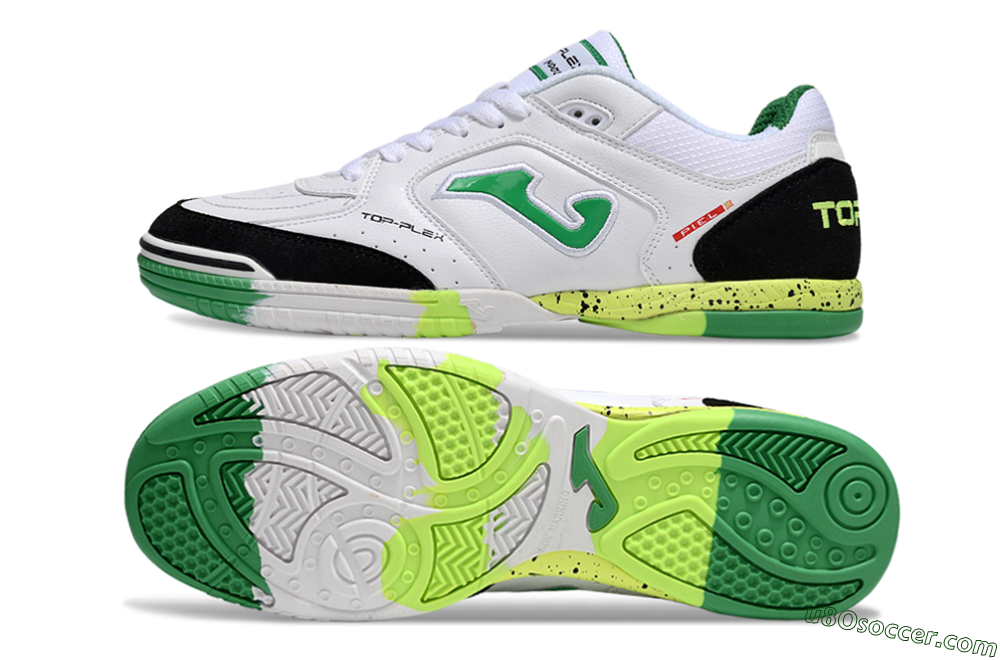 Joma Top Flex IC Indoor & Futsal Soccer Shoes - White/Yellow/Black 0