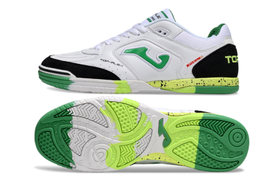 Joma Top Flex IC Indoor & Futsal Soccer Shoes - White/Yellow/Black