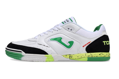 Joma Top Flex IC Indoor & Futsal Soccer Shoes - White/Yellow/Black