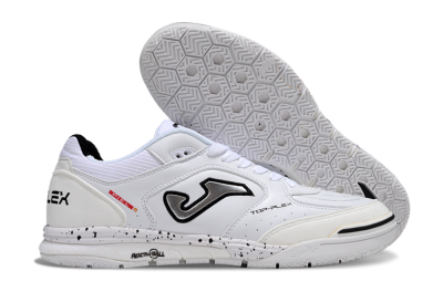 Joma Top Flex IC Indoor & Futsal Soccer Shoes - White/Silver/Black