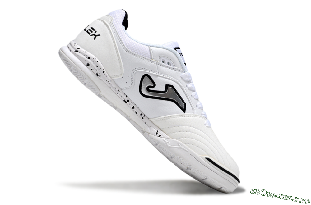 Joma Top Flex IC Indoor & Futsal Soccer Shoes - White/Silver/Black 4
