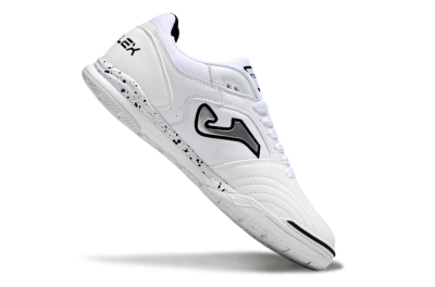 Joma Top Flex IC Indoor & Futsal Soccer Shoes - White/Silver/Black