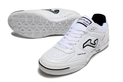 Joma Top Flex IC Indoor & Futsal Soccer Shoes - White/Silver/Black