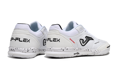 Joma Top Flex IC Indoor & Futsal Soccer Shoes - White/Silver/Black