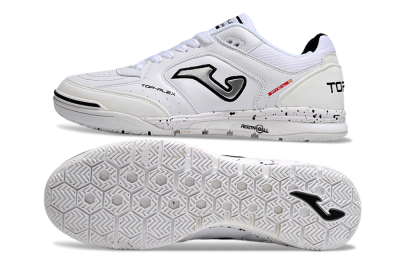 Joma Top Flex IC Indoor & Futsal Soccer Shoes - White/Silver/Black