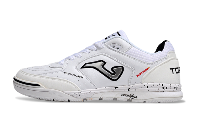 Joma Top Flex IC Indoor & Futsal Soccer Shoes - White/Silver/Black