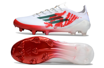 Adidas F50 Elite FG Firm Ground Soccer Cleats - White/Green/Red