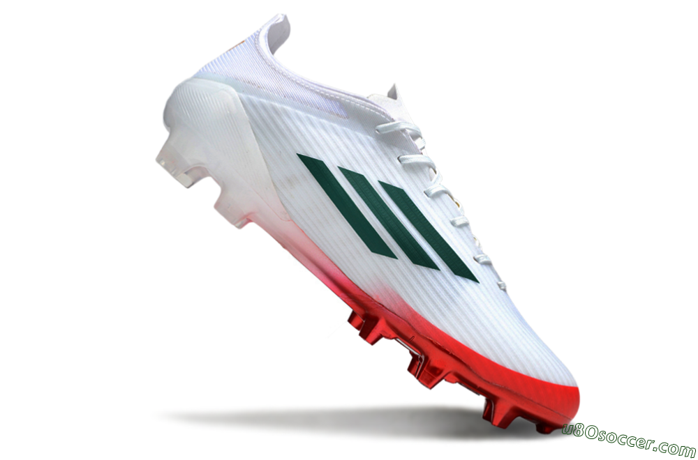 Adidas F50 Elite FG Firm Ground Soccer Cleats - White/Green/Red 4