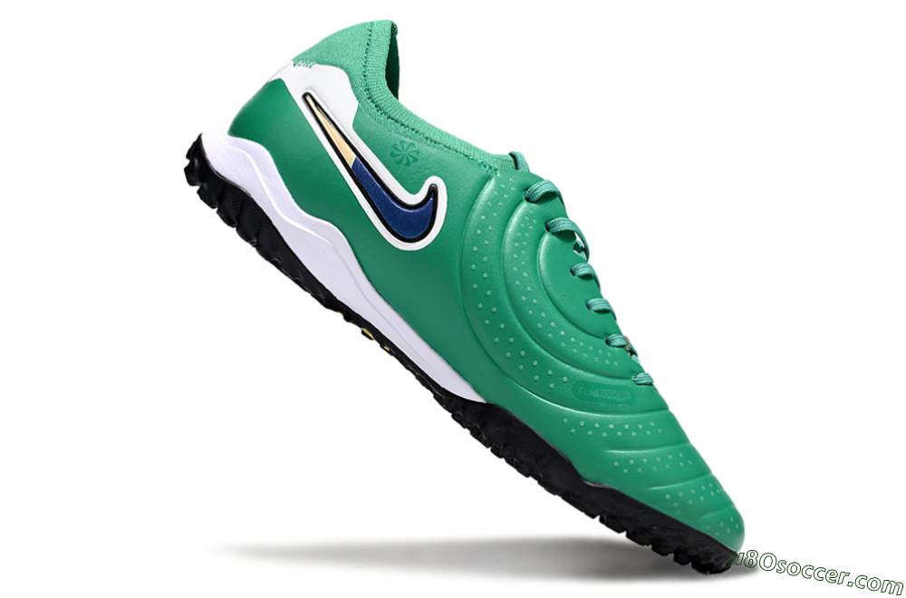 Nike Tiempo Legend 10 Pro TF Artificial Turf Soccer Shoes - Green/Blue/White 4