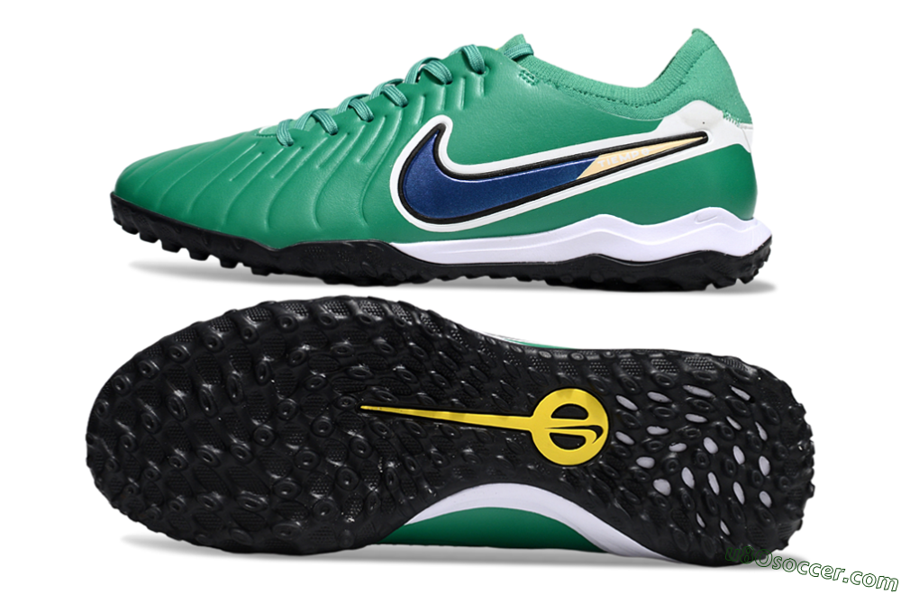 Nike Tiempo Legend 10 Pro TF Artificial Turf Soccer Shoes - Green/Blue/White 0