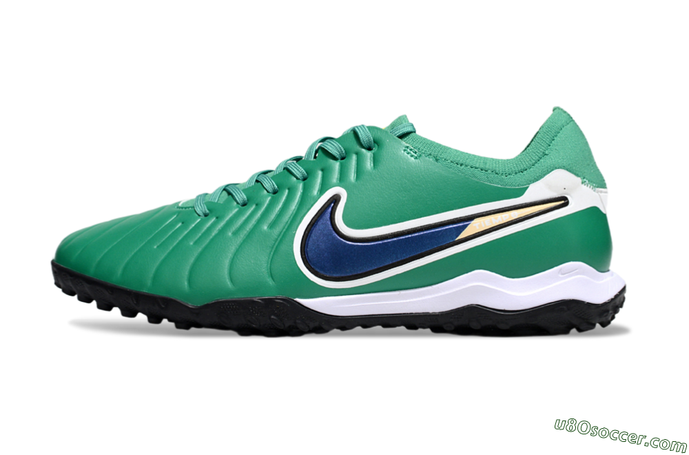 Nike Tiempo Legend 10 Pro TF Artificial Turf Soccer Shoes - Green/Blue/White 2