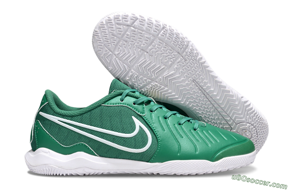 Nike Tiempo Legend 10 Academy IC Indoor & Futsal Soccer Shoes - Green/White 1