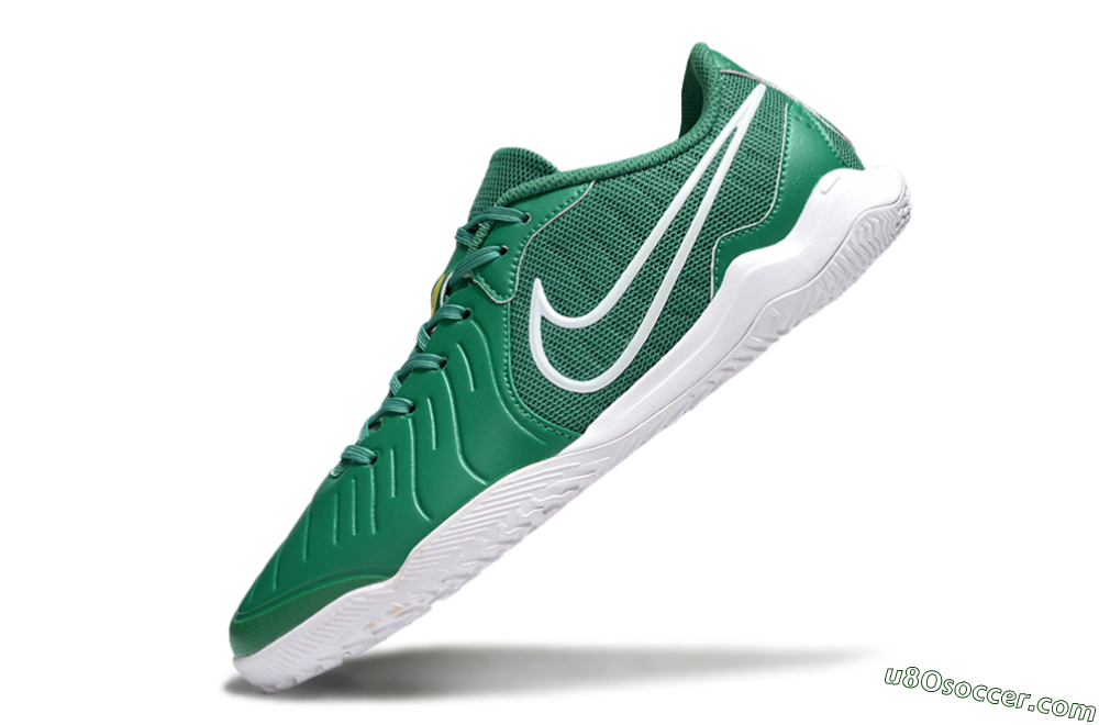 Nike Tiempo Legend 10 Academy IC Indoor & Futsal Soccer Shoes - Green/White 5