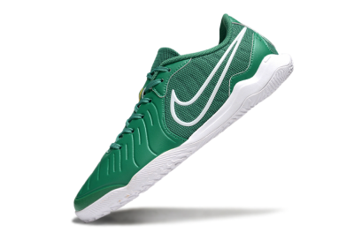 Nike Tiempo Legend 10 Academy IC Indoor & Futsal Soccer Shoes - Green/White