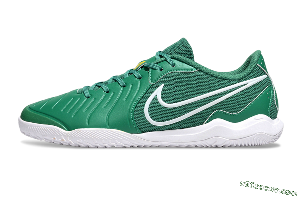Nike Tiempo Legend 10 Academy IC Indoor & Futsal Soccer Shoes - Green/White 2