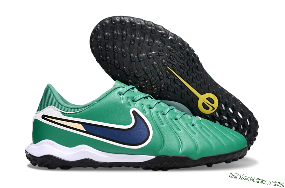 Nike Tiempo Legend 10 Academy TF Artificial Turf Soccer Shoes - Green/Blue/White 1