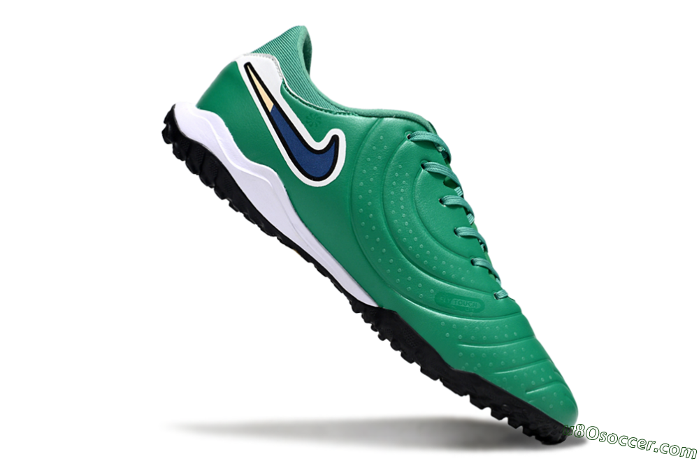 Nike Tiempo Legend 10 Academy TF Artificial Turf Soccer Shoes - Green/Blue/White 4