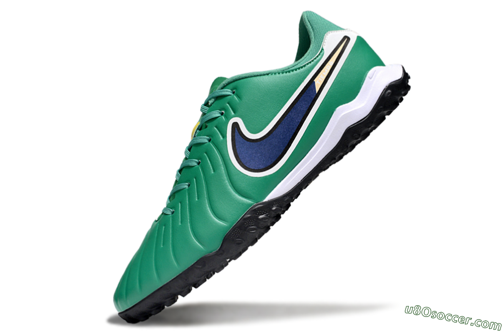 Nike Tiempo Legend 10 Academy TF Artificial Turf Soccer Shoes - Green/Blue/White 5