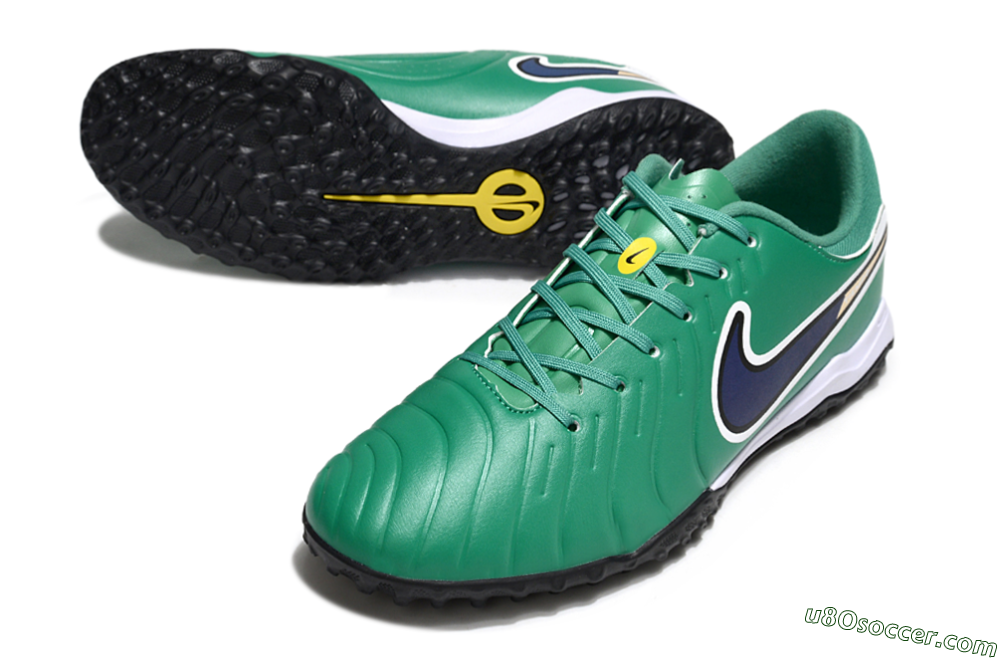 Nike Tiempo Legend 10 Academy TF Artificial Turf Soccer Shoes - Green/Blue/White 3