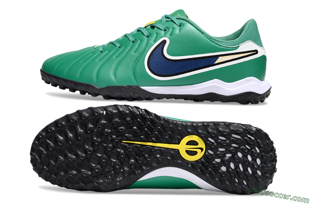 Nike Tiempo Legend 10 Academy TF Artificial Turf Soccer Shoes - Green/Blue/White 0