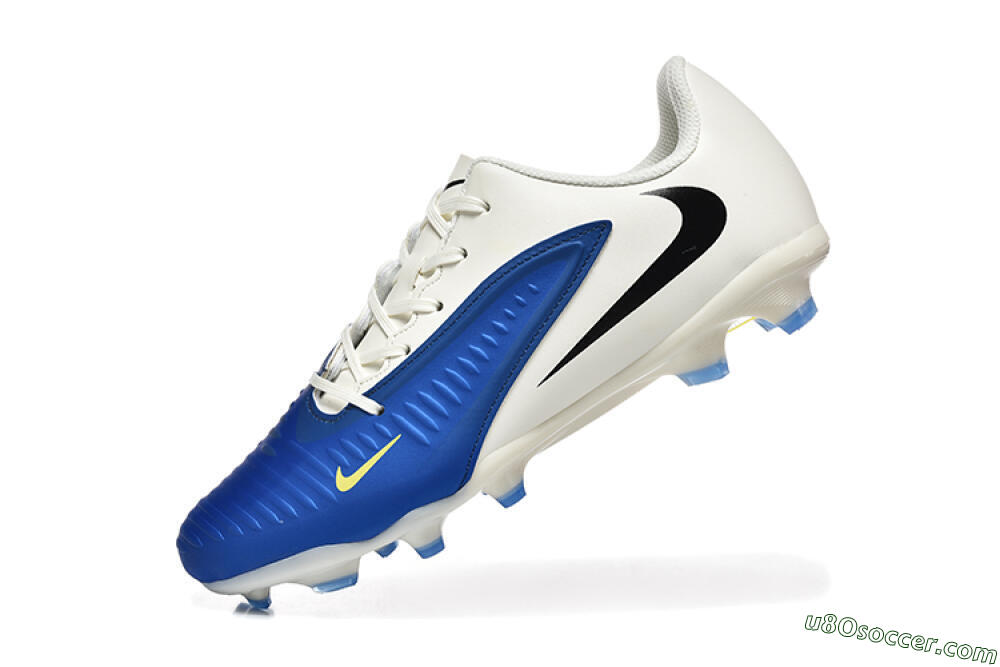 Nike Phantom 6 Elite Low FG Firm Ground Soccer Cleats - Blue/White/Black 8