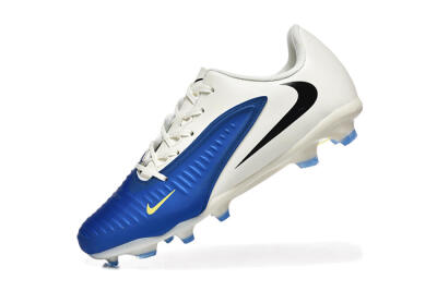 Nike Phantom 6 Elite Low FG Firm Ground Soccer Cleats - Blue/White/Black