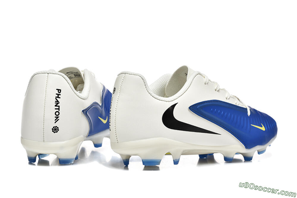 Nike Phantom 6 Elite Low FG Firm Ground Soccer Cleats - Blue/White/Black 9
