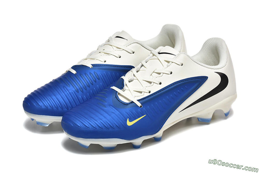 Nike Phantom 6 Elite Low FG Firm Ground Soccer Cleats - Blue/White/Black 5