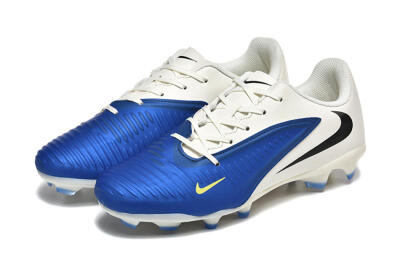 Nike Phantom 6 Elite Low FG Firm Ground Soccer Cleats - Blue/White/Black