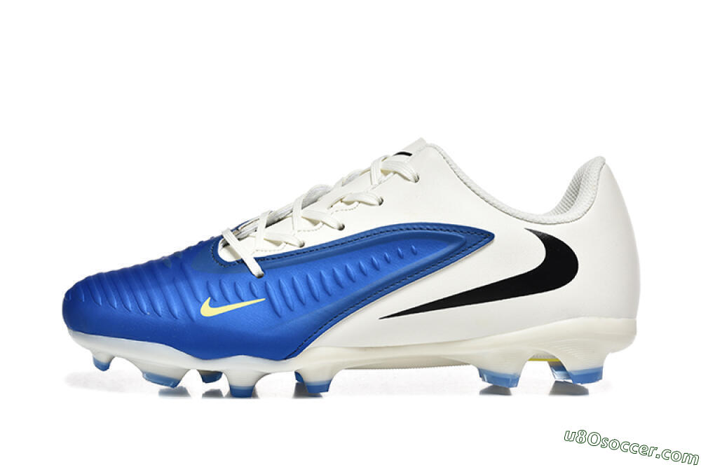 Nike Phantom 6 Elite Low FG Firm Ground Soccer Cleats - Blue/White/Black 2