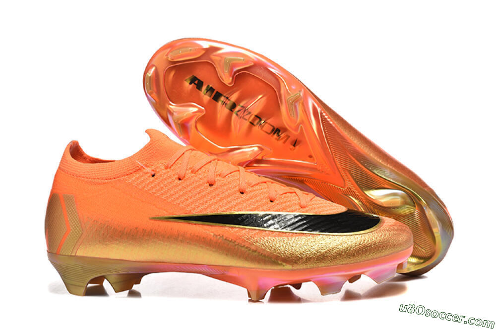 Nike Air Zoom Mercurial Vapor 16 Elite FG Firm Ground Soccer Cleats - Red/Black/Gold 1