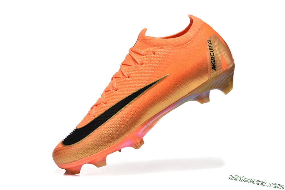 Nike Air Zoom Mercurial Vapor 16 Elite FG Firm Ground Soccer Cleats - Red/Black/Gold 8