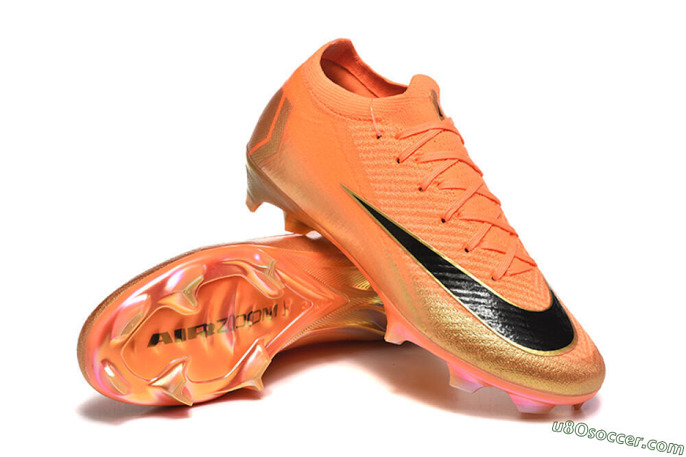 Nike Air Zoom Mercurial Vapor 16 Elite FG Firm Ground Soccer Cleats - Red/Black/Gold 4
