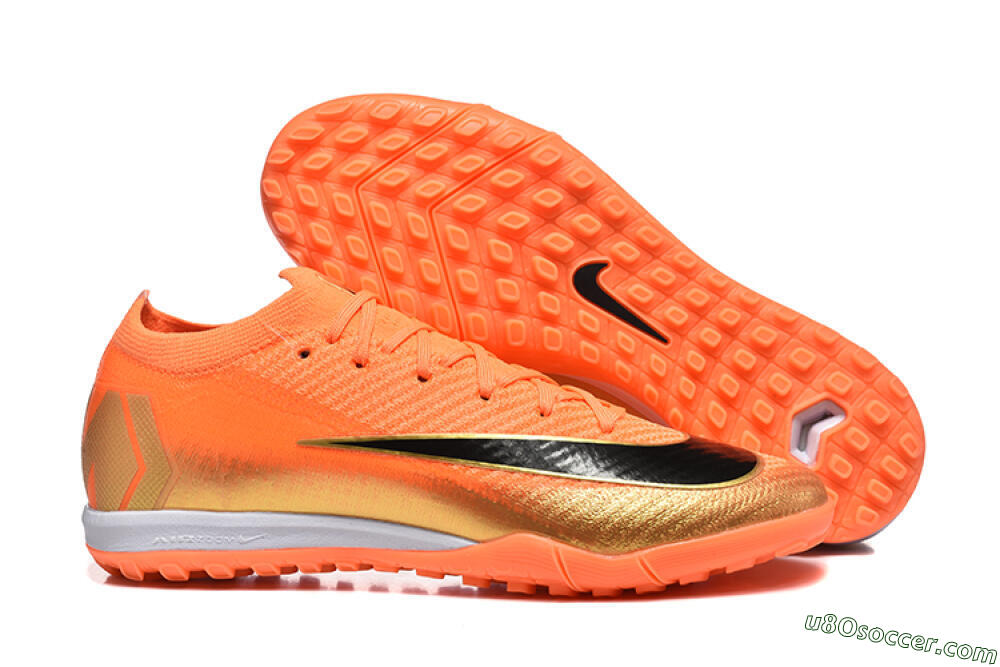 Nike Air Zoom Mercurial Vapor 16 Elite TF Artificial Turf Soccer Shoes - Red/Black/Gold 1