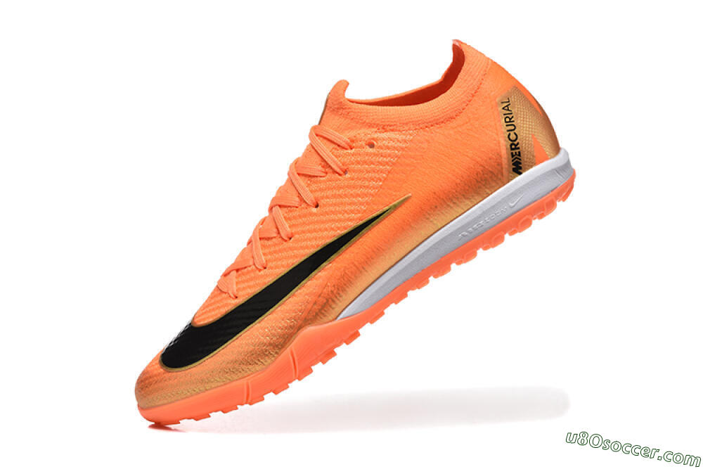 Nike Air Zoom Mercurial Vapor 16 Elite TF Artificial Turf Soccer Shoes - Red/Black/Gold 8