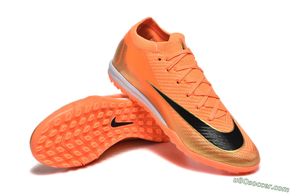 Nike Air Zoom Mercurial Vapor 16 Elite TF Artificial Turf Soccer Shoes - Red/Black/Gold 4