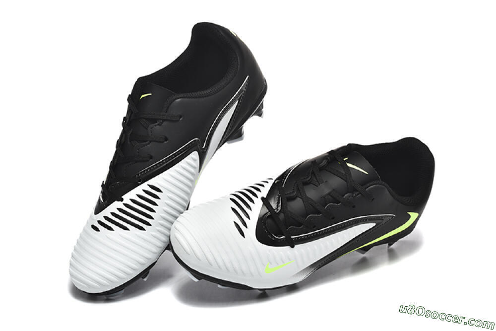 Nike Phantom 6 Elite Low FG Firm Ground Soccer Cleats - White/Black/Yellow 6