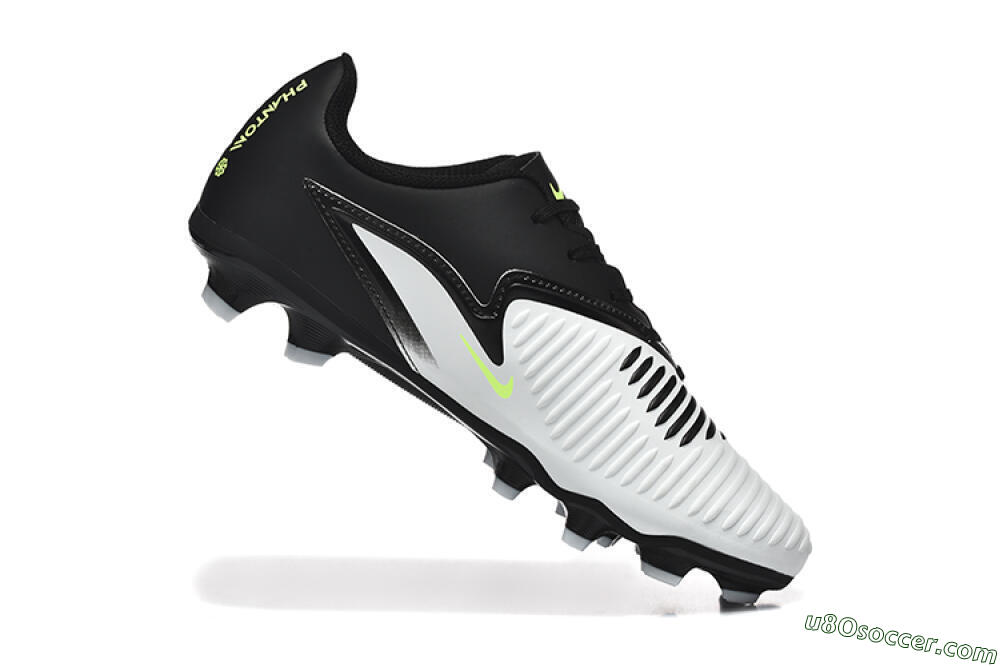 Nike Phantom 6 Elite Low FG Firm Ground Soccer Cleats - White/Black/Yellow 7