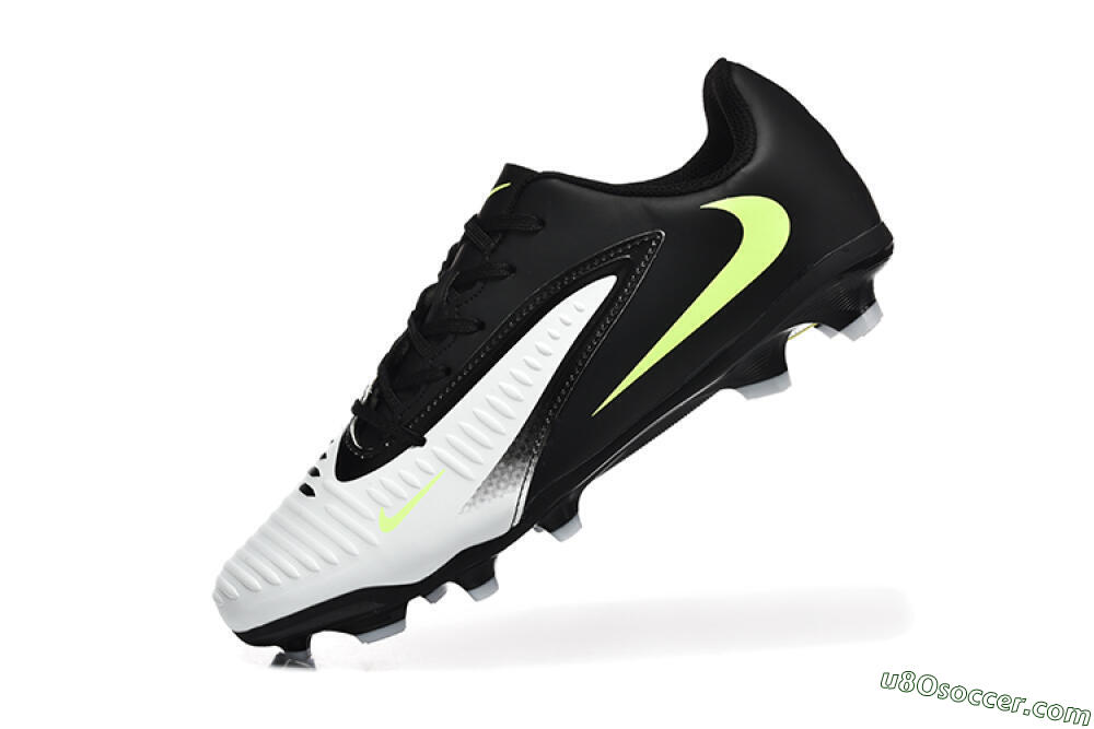 Nike Phantom 6 Elite Low FG Firm Ground Soccer Cleats - White/Black/Yellow 8