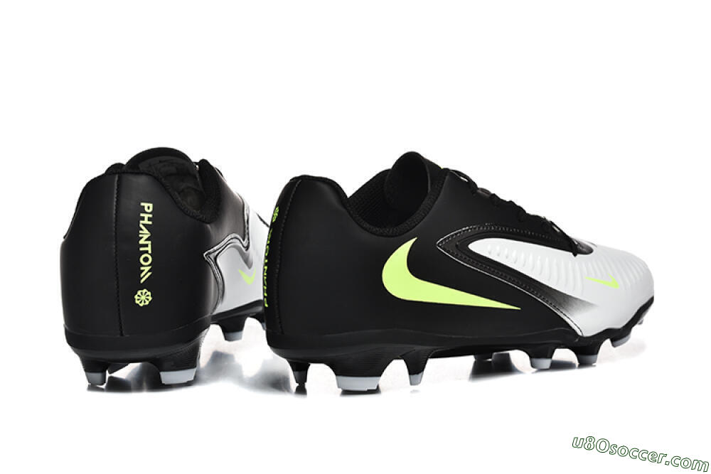 Nike Phantom 6 Elite Low FG Firm Ground Soccer Cleats - White/Black/Yellow 9