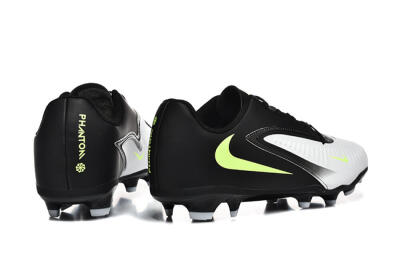 Nike Phantom 6 Elite Low FG Firm Ground Soccer Cleats - White/Black/Yellow