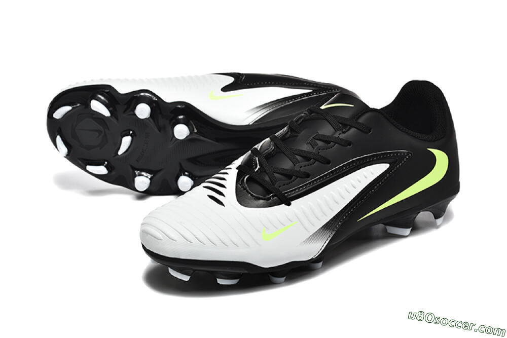 Nike Phantom 6 Elite Low FG Firm Ground Soccer Cleats - White/Black/Yellow 3