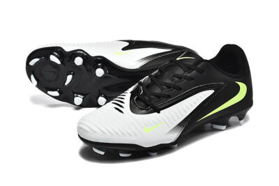 Nike Phantom 6 Elite Low FG Firm Ground Soccer Cleats - White/Black/Yellow