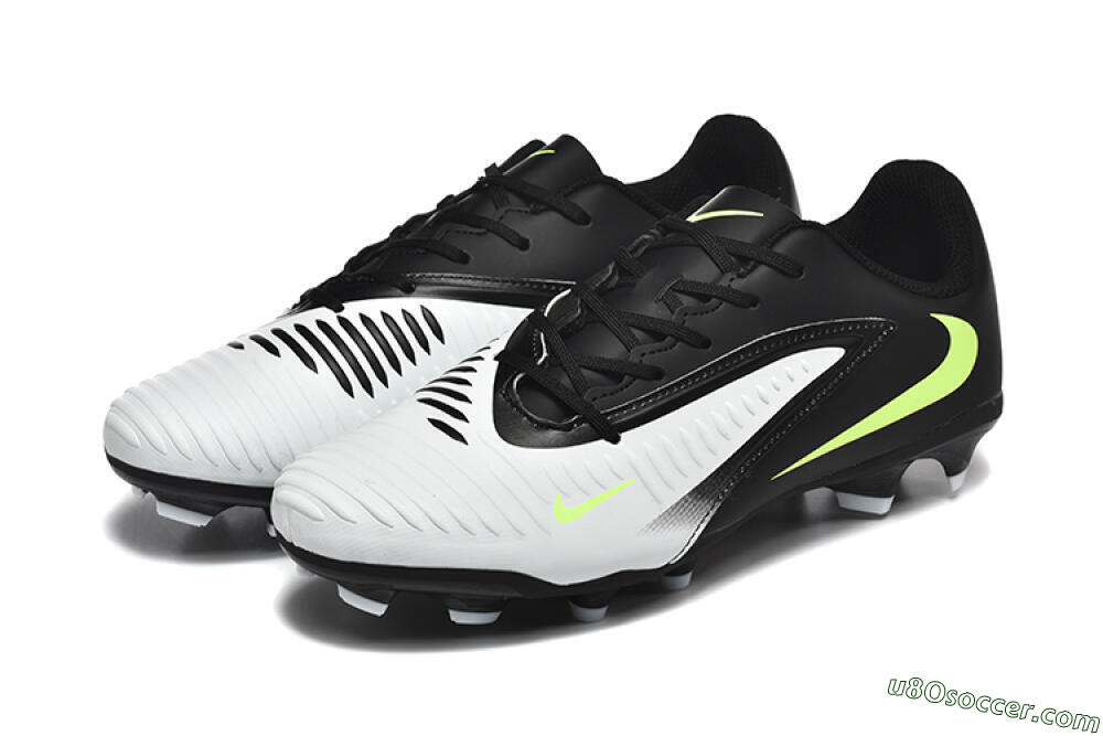 Nike Phantom 6 Elite Low FG Firm Ground Soccer Cleats - White/Black/Yellow 5