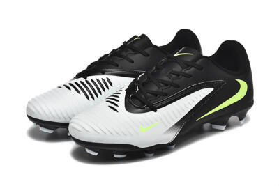 Nike Phantom 6 Elite Low FG Firm Ground Soccer Cleats - White/Black/Yellow