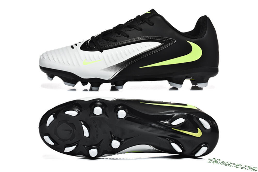 Nike Phantom 6 Elite Low FG Firm Ground Soccer Cleats - White/Black/Yellow 0