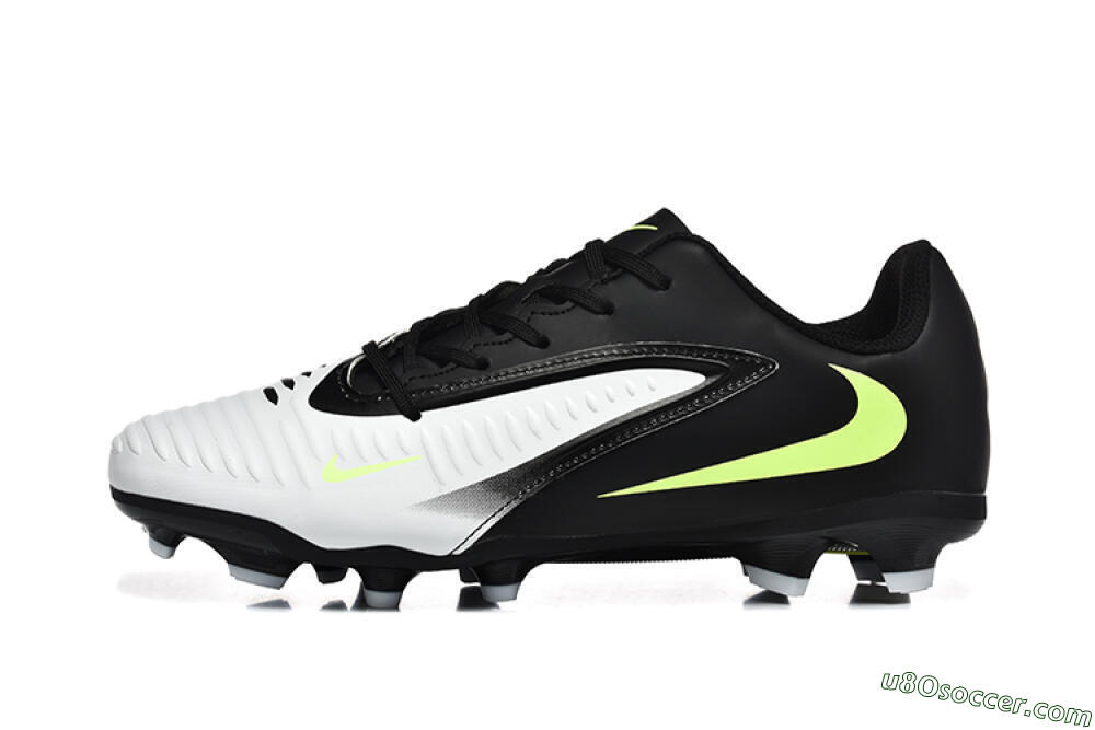 Nike Phantom 6 Elite Low FG Firm Ground Soccer Cleats - White/Black/Yellow 2